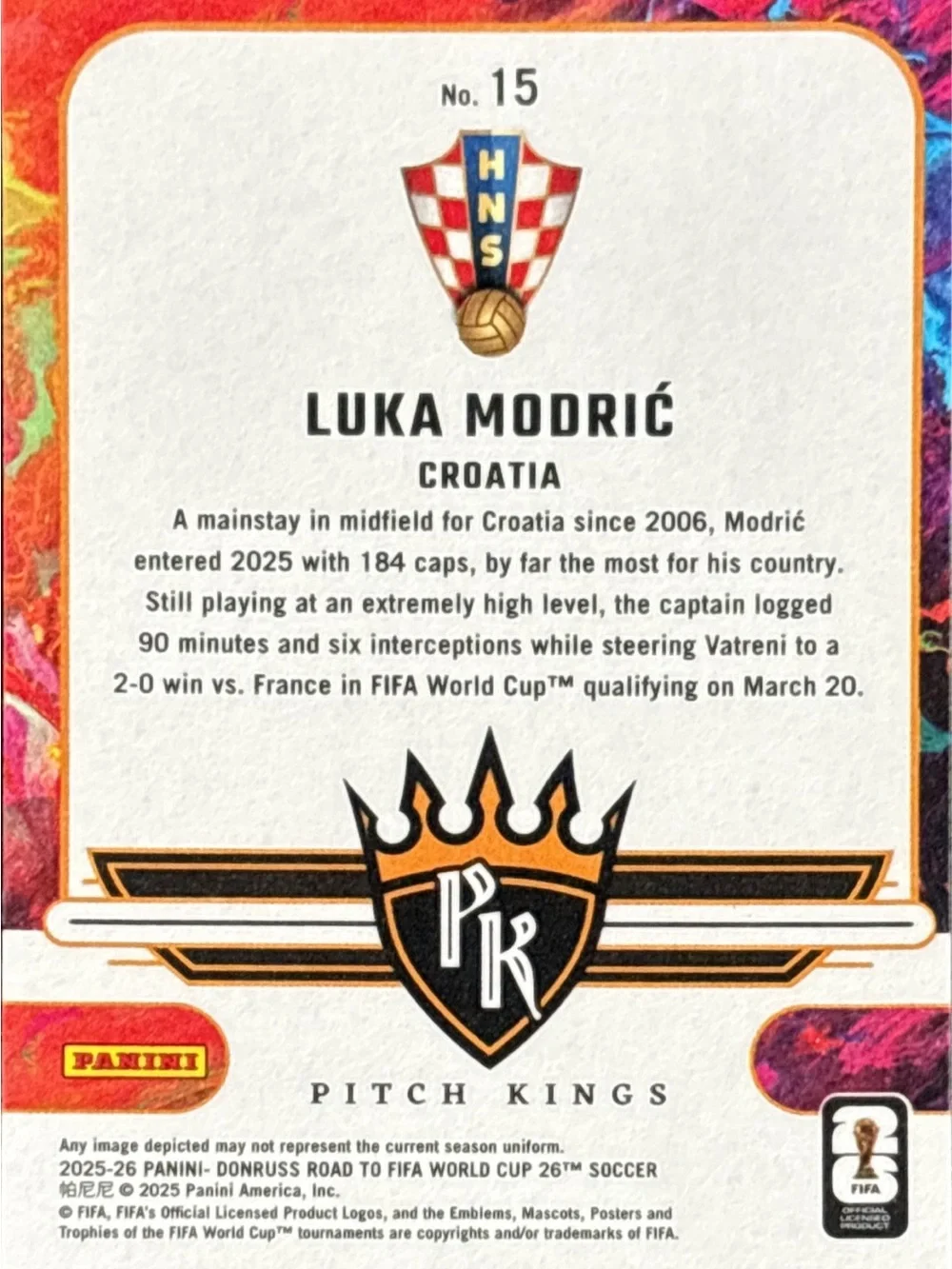 Panini Donruss World Cup Luka Modric Soccer Trading Card